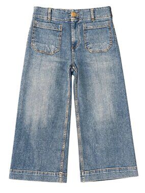 Anthropologie Maeve Colette Cropped Wide Leg Jeans 27P Denim